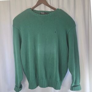 Polo Ralph Lauren Men's Green Crew Neck Long Sleeve Sweater Size XXL Cotton
